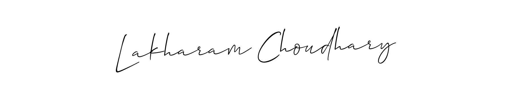 How to make Lakharam Choudhary signature? Allison_Script is a professional autograph style. Create handwritten signature for Lakharam Choudhary name. Lakharam Choudhary signature style 2 images and pictures png
