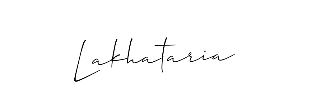 Also You can easily find your signature by using the search form. We will create Lakhataria name handwritten signature images for you free of cost using Allison_Script sign style. Lakhataria signature style 2 images and pictures png