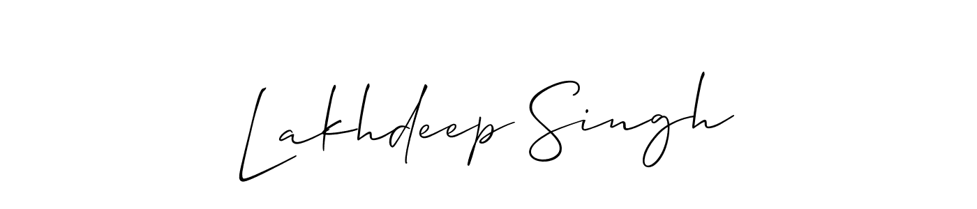 Design your own signature with our free online signature maker. With this signature software, you can create a handwritten (Allison_Script) signature for name Lakhdeep Singh. Lakhdeep Singh signature style 2 images and pictures png