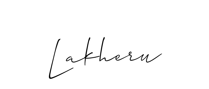 It looks lik you need a new signature style for name Lakheru. Design unique handwritten (Allison_Script) signature with our free signature maker in just a few clicks. Lakheru signature style 2 images and pictures png