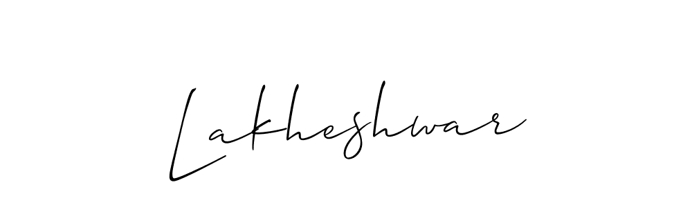 The best way (Allison_Script) to make a short signature is to pick only two or three words in your name. The name Lakheshwar include a total of six letters. For converting this name. Lakheshwar signature style 2 images and pictures png