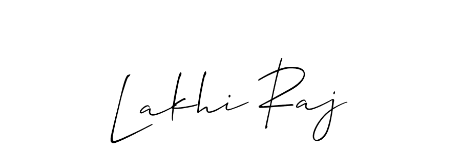 Allison_Script is a professional signature style that is perfect for those who want to add a touch of class to their signature. It is also a great choice for those who want to make their signature more unique. Get Lakhi Raj name to fancy signature for free. Lakhi Raj signature style 2 images and pictures png