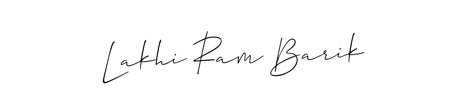 This is the best signature style for the Lakhi Ram Barik name. Also you like these signature font (Allison_Script). Mix name signature. Lakhi Ram Barik signature style 2 images and pictures png