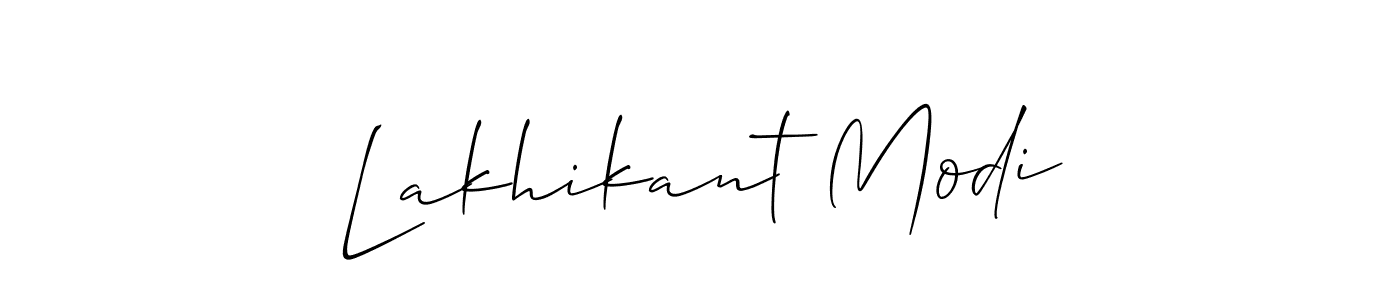 Design your own signature with our free online signature maker. With this signature software, you can create a handwritten (Allison_Script) signature for name Lakhikant Modi. Lakhikant Modi signature style 2 images and pictures png