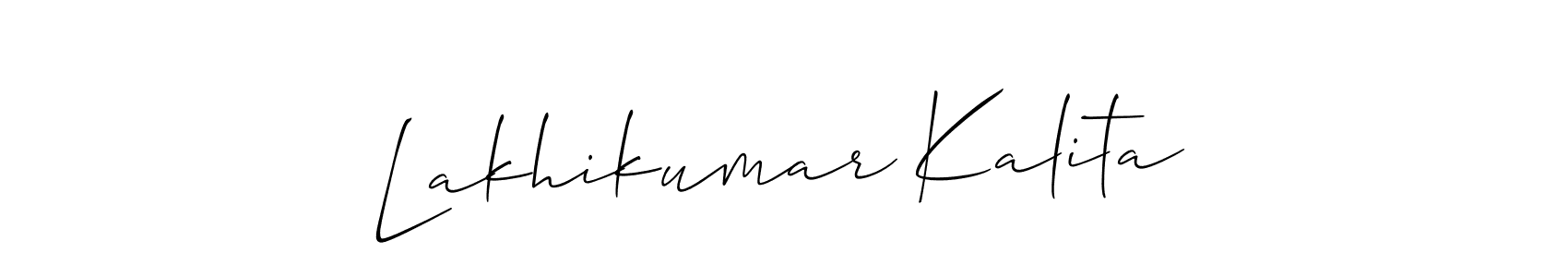How to make Lakhikumar Kalita signature? Allison_Script is a professional autograph style. Create handwritten signature for Lakhikumar Kalita name. Lakhikumar Kalita signature style 2 images and pictures png