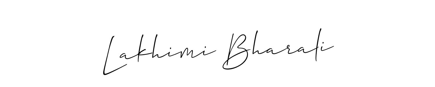 Use a signature maker to create a handwritten signature online. With this signature software, you can design (Allison_Script) your own signature for name Lakhimi Bharali. Lakhimi Bharali signature style 2 images and pictures png