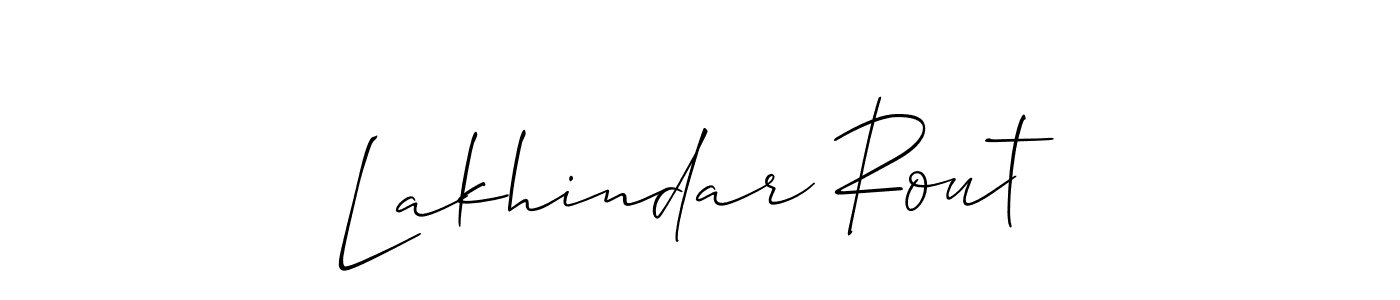 It looks lik you need a new signature style for name Lakhindar Rout. Design unique handwritten (Allison_Script) signature with our free signature maker in just a few clicks. Lakhindar Rout signature style 2 images and pictures png