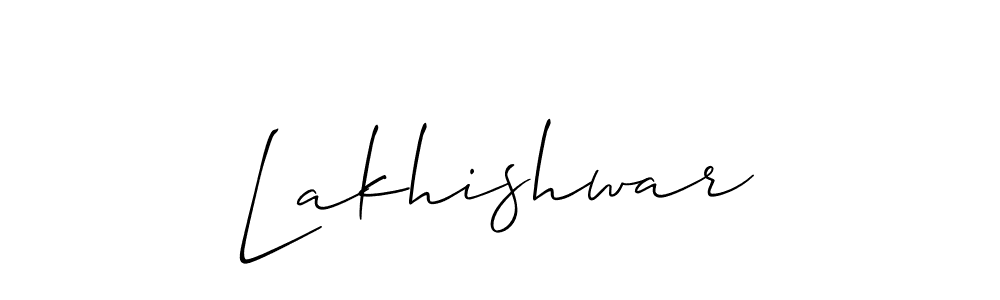 How to make Lakhishwar signature? Allison_Script is a professional autograph style. Create handwritten signature for Lakhishwar name. Lakhishwar signature style 2 images and pictures png