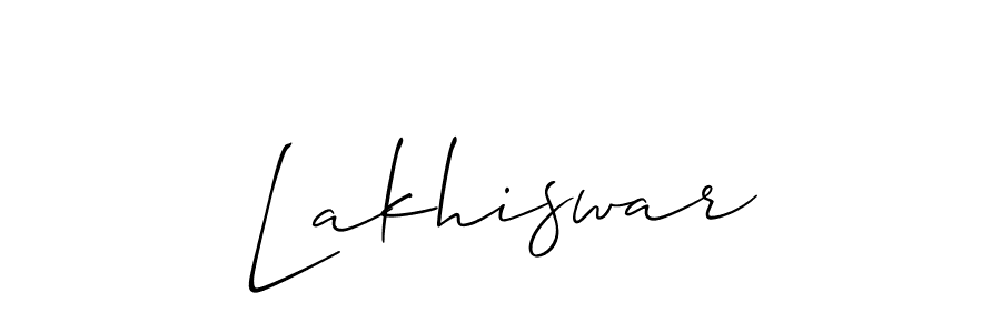 Allison_Script is a professional signature style that is perfect for those who want to add a touch of class to their signature. It is also a great choice for those who want to make their signature more unique. Get Lakhiswar name to fancy signature for free. Lakhiswar signature style 2 images and pictures png