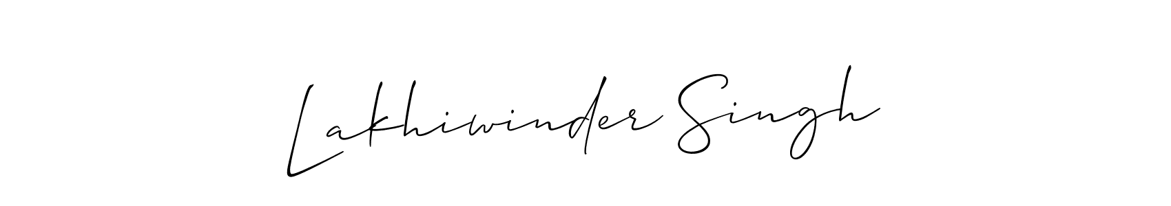 You should practise on your own different ways (Allison_Script) to write your name (Lakhiwinder Singh) in signature. don't let someone else do it for you. Lakhiwinder Singh signature style 2 images and pictures png