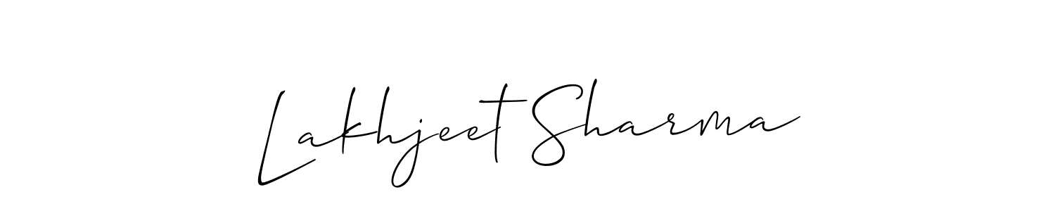 Create a beautiful signature design for name Lakhjeet Sharma. With this signature (Allison_Script) fonts, you can make a handwritten signature for free. Lakhjeet Sharma signature style 2 images and pictures png