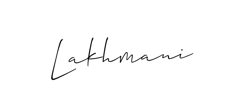 How to Draw Lakhmani signature style? Allison_Script is a latest design signature styles for name Lakhmani. Lakhmani signature style 2 images and pictures png