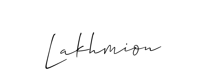 Once you've used our free online signature maker to create your best signature Allison_Script style, it's time to enjoy all of the benefits that Lakhmion name signing documents. Lakhmion signature style 2 images and pictures png