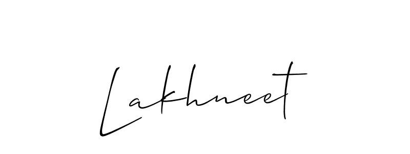 How to make Lakhneet signature? Allison_Script is a professional autograph style. Create handwritten signature for Lakhneet name. Lakhneet signature style 2 images and pictures png