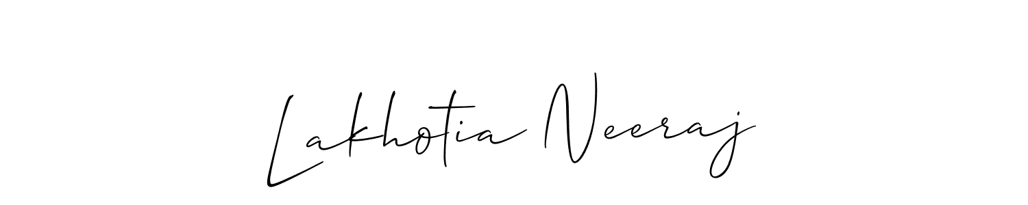 How to Draw Lakhotia Neeraj signature style? Allison_Script is a latest design signature styles for name Lakhotia Neeraj. Lakhotia Neeraj signature style 2 images and pictures png