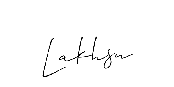 How to make Lakhsn name signature. Use Allison_Script style for creating short signs online. This is the latest handwritten sign. Lakhsn signature style 2 images and pictures png