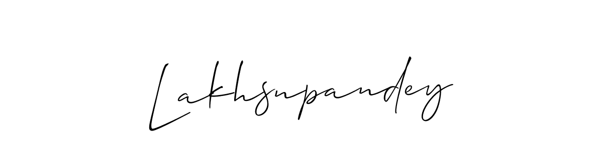 Make a beautiful signature design for name Lakhsnpandey. With this signature (Allison_Script) style, you can create a handwritten signature for free. Lakhsnpandey signature style 2 images and pictures png