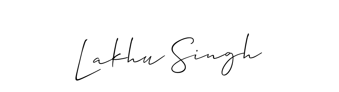 Allison_Script is a professional signature style that is perfect for those who want to add a touch of class to their signature. It is also a great choice for those who want to make their signature more unique. Get Lakhu Singh name to fancy signature for free. Lakhu Singh signature style 2 images and pictures png