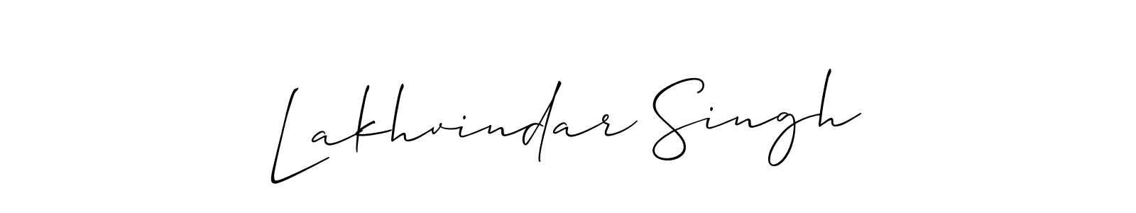 Make a short Lakhvindar Singh signature style. Manage your documents anywhere anytime using Allison_Script. Create and add eSignatures, submit forms, share and send files easily. Lakhvindar Singh signature style 2 images and pictures png