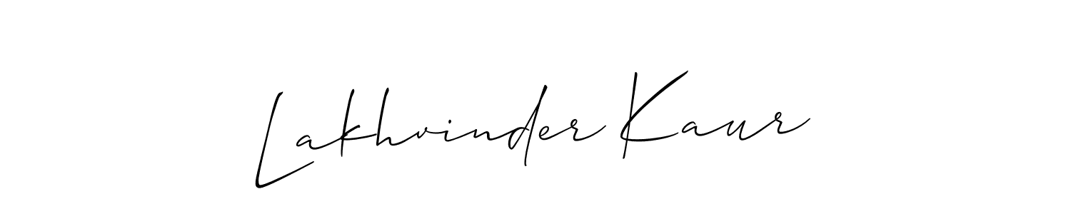 Design your own signature with our free online signature maker. With this signature software, you can create a handwritten (Allison_Script) signature for name Lakhvinder Kaur. Lakhvinder Kaur signature style 2 images and pictures png