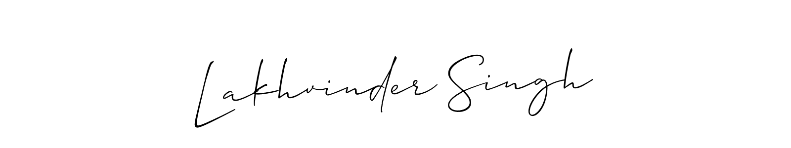 Best and Professional Signature Style for Lakhvinder Singh. Allison_Script Best Signature Style Collection. Lakhvinder Singh signature style 2 images and pictures png