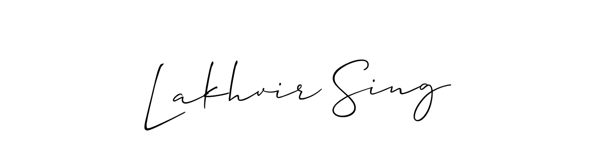 Allison_Script is a professional signature style that is perfect for those who want to add a touch of class to their signature. It is also a great choice for those who want to make their signature more unique. Get Lakhvir Sing name to fancy signature for free. Lakhvir Sing signature style 2 images and pictures png