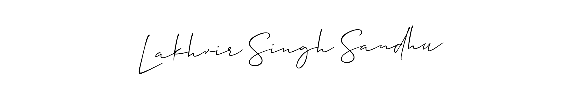 if you are searching for the best signature style for your name Lakhvir Singh Sandhu. so please give up your signature search. here we have designed multiple signature styles  using Allison_Script. Lakhvir Singh Sandhu signature style 2 images and pictures png