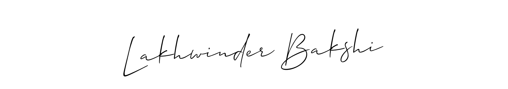 The best way (Allison_Script) to make a short signature is to pick only two or three words in your name. The name Lakhwinder Bakshi include a total of six letters. For converting this name. Lakhwinder Bakshi signature style 2 images and pictures png