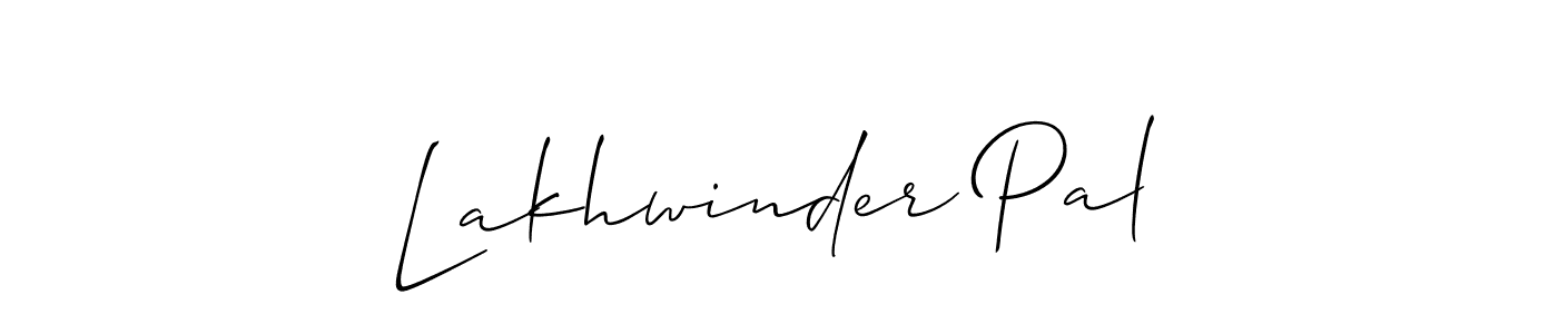 Use a signature maker to create a handwritten signature online. With this signature software, you can design (Allison_Script) your own signature for name Lakhwinder Pal. Lakhwinder Pal signature style 2 images and pictures png