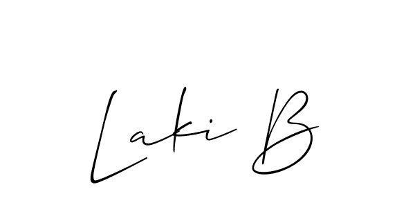 Similarly Allison_Script is the best handwritten signature design. Signature creator online .You can use it as an online autograph creator for name Laki B. Laki B signature style 2 images and pictures png