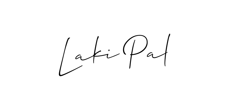 You should practise on your own different ways (Allison_Script) to write your name (Laki Pal) in signature. don't let someone else do it for you. Laki Pal signature style 2 images and pictures png