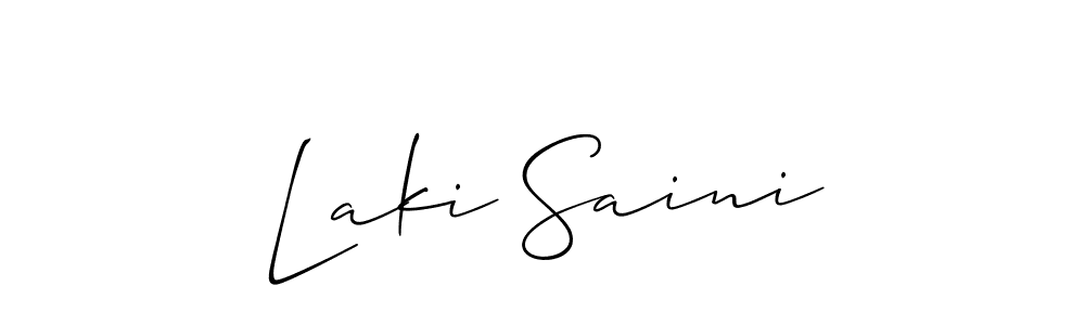 You can use this online signature creator to create a handwritten signature for the name Laki Saini. This is the best online autograph maker. Laki Saini signature style 2 images and pictures png