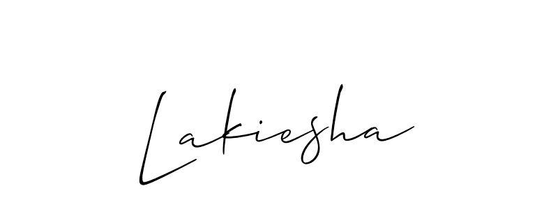 You should practise on your own different ways (Allison_Script) to write your name (Lakiesha) in signature. don't let someone else do it for you. Lakiesha signature style 2 images and pictures png