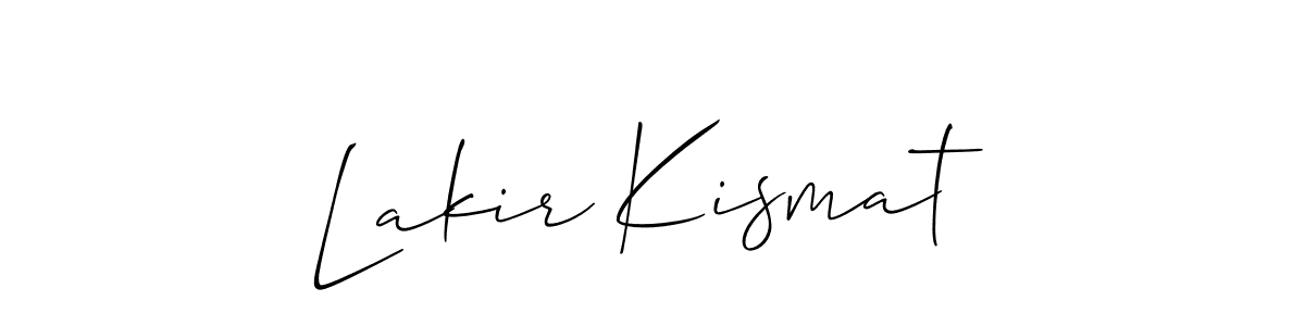 How to make Lakir Kismat signature? Allison_Script is a professional autograph style. Create handwritten signature for Lakir Kismat name. Lakir Kismat signature style 2 images and pictures png