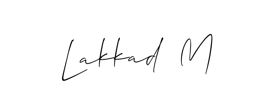 Similarly Allison_Script is the best handwritten signature design. Signature creator online .You can use it as an online autograph creator for name Lakkad  M. Lakkad  M signature style 2 images and pictures png