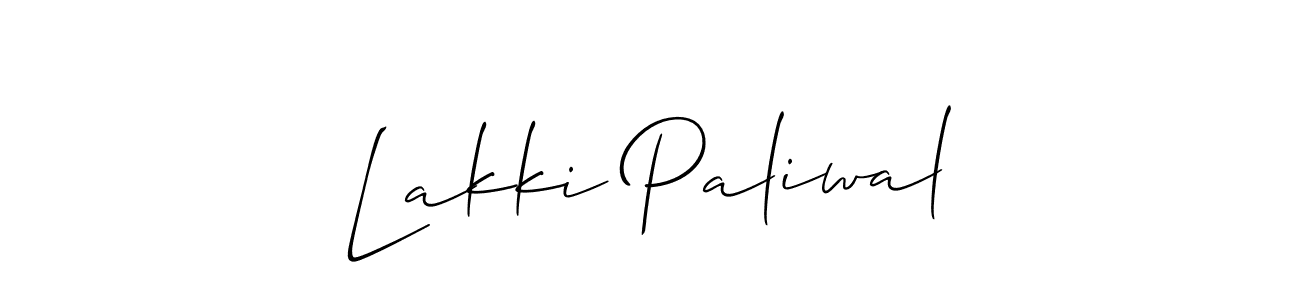 How to Draw Lakki Paliwal signature style? Allison_Script is a latest design signature styles for name Lakki Paliwal. Lakki Paliwal signature style 2 images and pictures png