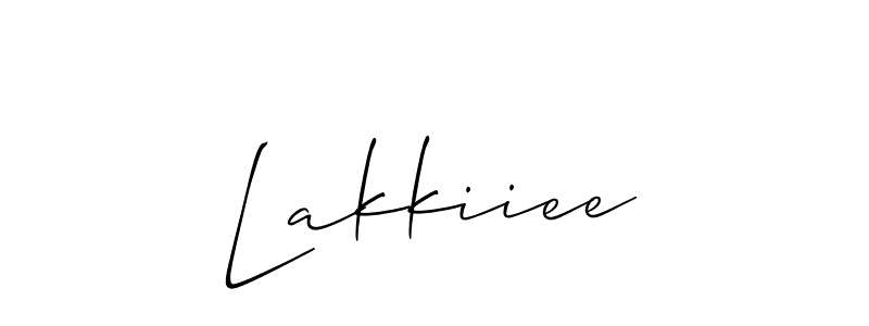 Make a beautiful signature design for name Lakkiiee. With this signature (Allison_Script) style, you can create a handwritten signature for free. Lakkiiee signature style 2 images and pictures png