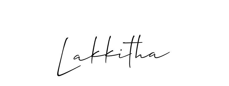 It looks lik you need a new signature style for name Lakkitha. Design unique handwritten (Allison_Script) signature with our free signature maker in just a few clicks. Lakkitha signature style 2 images and pictures png