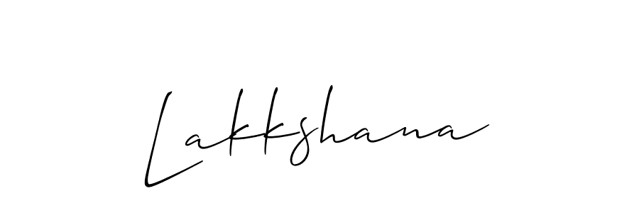 Use a signature maker to create a handwritten signature online. With this signature software, you can design (Allison_Script) your own signature for name Lakkshana. Lakkshana signature style 2 images and pictures png