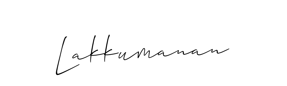 Create a beautiful signature design for name Lakkumanan. With this signature (Allison_Script) fonts, you can make a handwritten signature for free. Lakkumanan signature style 2 images and pictures png