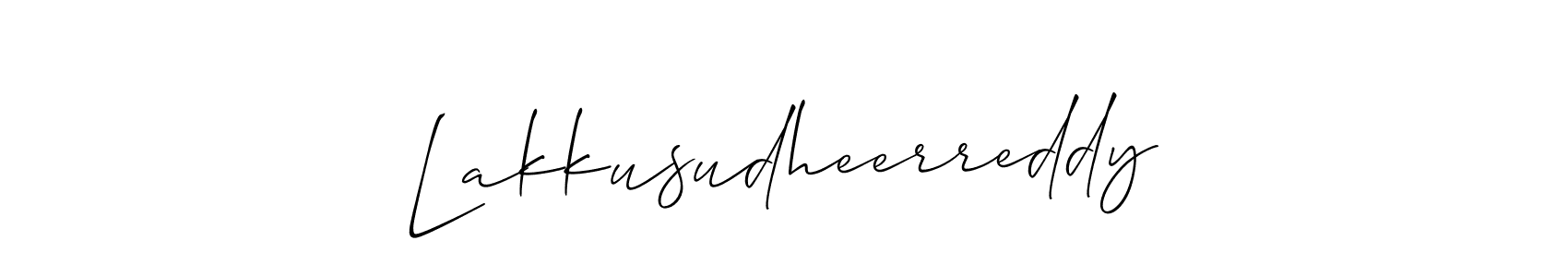 How to make Lakkusudheerreddy signature? Allison_Script is a professional autograph style. Create handwritten signature for Lakkusudheerreddy name. Lakkusudheerreddy signature style 2 images and pictures png