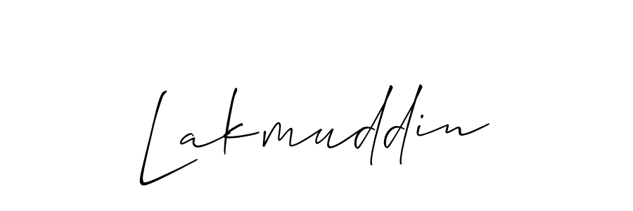 How to make Lakmuddin name signature. Use Allison_Script style for creating short signs online. This is the latest handwritten sign. Lakmuddin signature style 2 images and pictures png