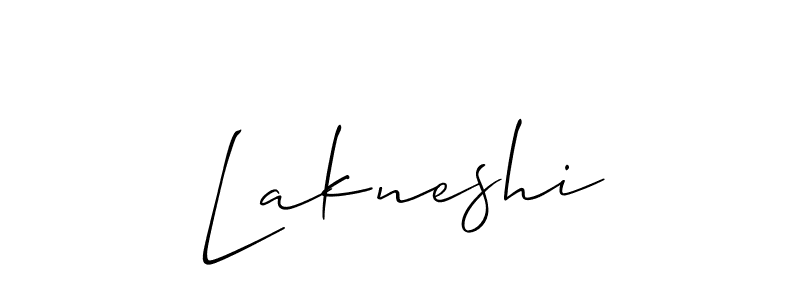 How to make Lakneshi signature? Allison_Script is a professional autograph style. Create handwritten signature for Lakneshi name. Lakneshi signature style 2 images and pictures png