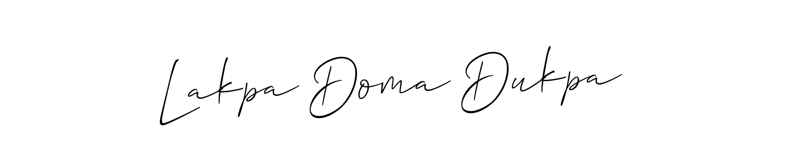 Lakpa Doma Dukpa stylish signature style. Best Handwritten Sign (Allison_Script) for my name. Handwritten Signature Collection Ideas for my name Lakpa Doma Dukpa. Lakpa Doma Dukpa signature style 2 images and pictures png