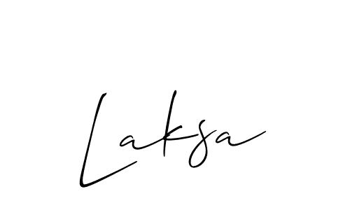 It looks lik you need a new signature style for name Laksa. Design unique handwritten (Allison_Script) signature with our free signature maker in just a few clicks. Laksa signature style 2 images and pictures png