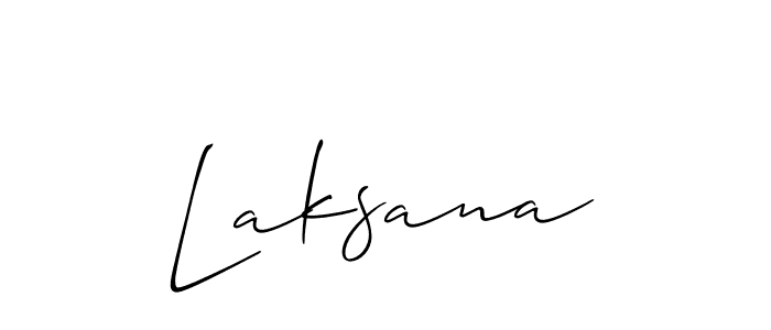 It looks lik you need a new signature style for name Laksana. Design unique handwritten (Allison_Script) signature with our free signature maker in just a few clicks. Laksana signature style 2 images and pictures png