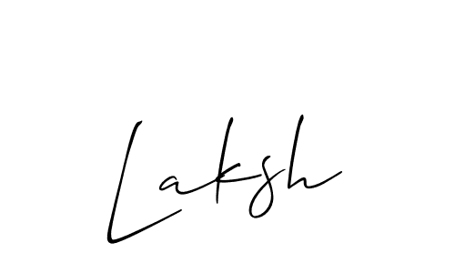 if you are searching for the best signature style for your name Laksh. so please give up your signature search. here we have designed multiple signature styles  using Allison_Script. Laksh signature style 2 images and pictures png