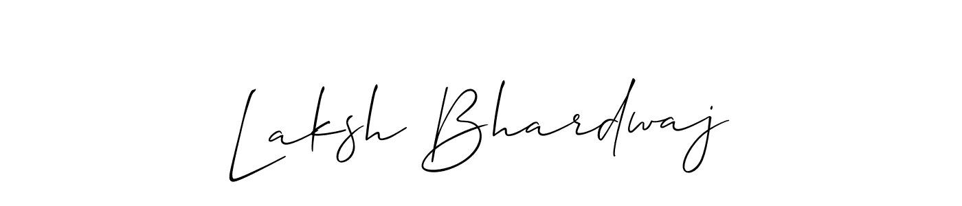 Design your own signature with our free online signature maker. With this signature software, you can create a handwritten (Allison_Script) signature for name Laksh Bhardwaj. Laksh Bhardwaj signature style 2 images and pictures png