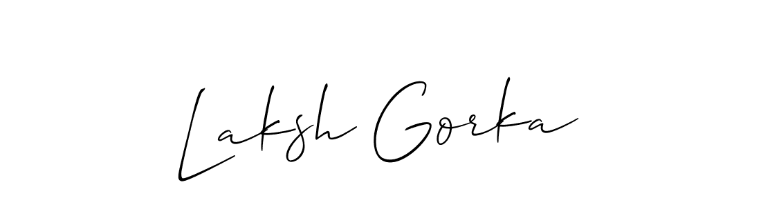 Best and Professional Signature Style for Laksh Gorka. Allison_Script Best Signature Style Collection. Laksh Gorka signature style 2 images and pictures png