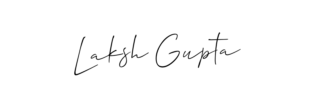 Use a signature maker to create a handwritten signature online. With this signature software, you can design (Allison_Script) your own signature for name Laksh Gupta. Laksh Gupta signature style 2 images and pictures png